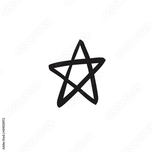 black line shape star
