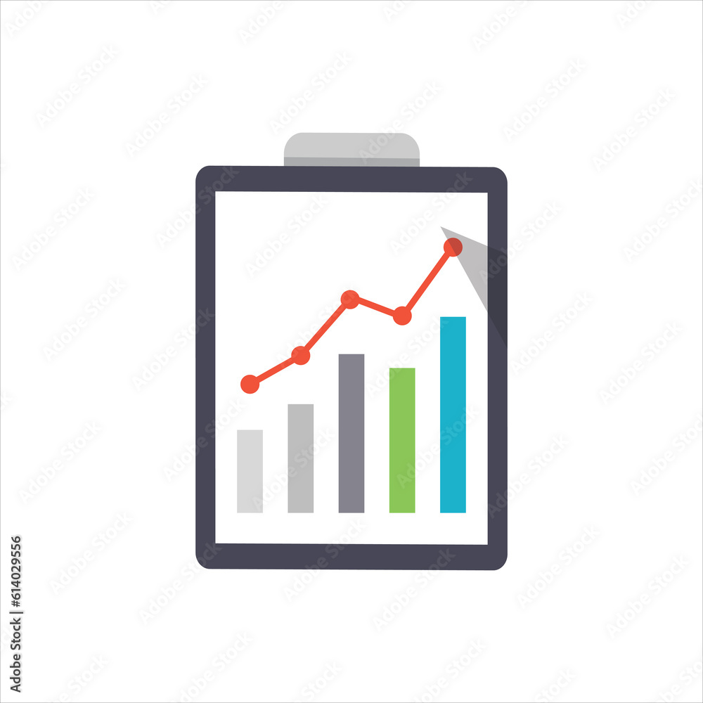 business graph on board report business graph on board report