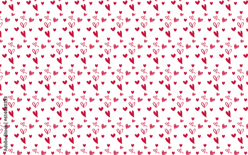 isolated background with hearts