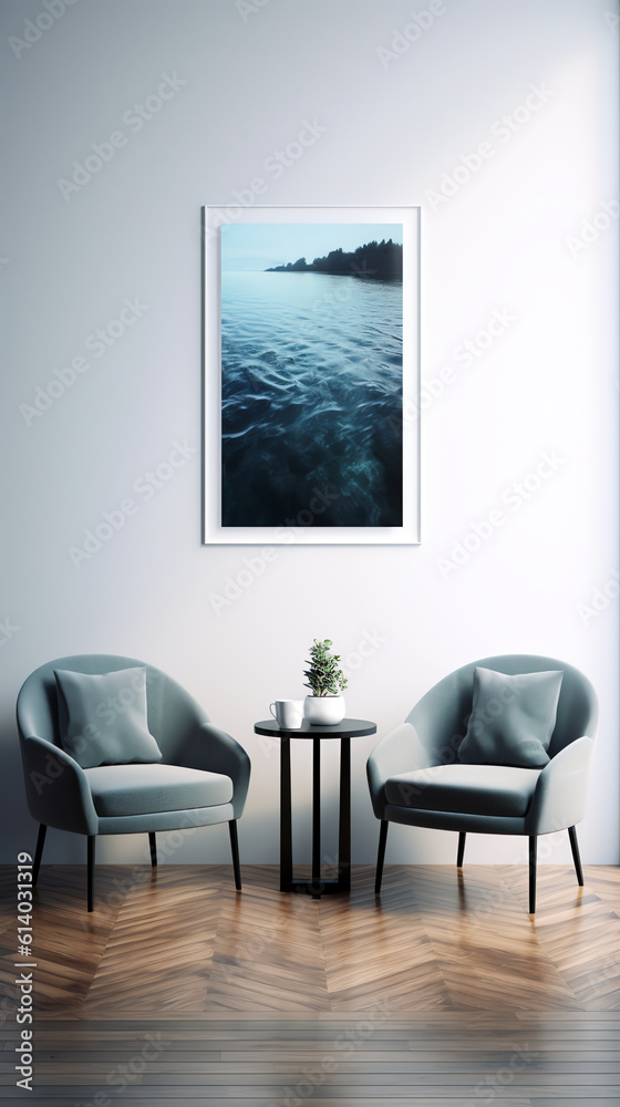 Generative AI modern interior room with nice furniture. 3d illustration Generative AI modern interior room with nice furniture. 3d illustration