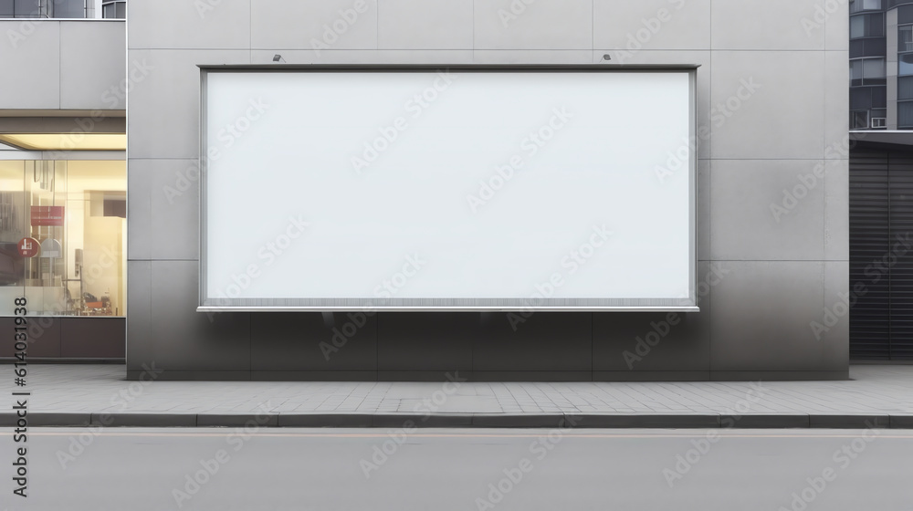 Generative AI White blank vertical billboard at the bus stop on the city street. In the background of buses and roads. Sketch. Poster on the street next to the road Generative AI White blank vertical billboard at the bus stop on the city street. In the background of buses and roads. Sketch. Poster on the street next to the road