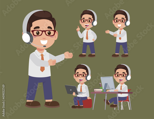 Call center and customer service character