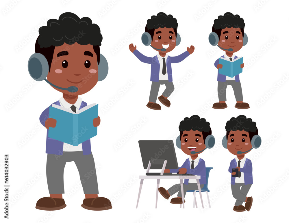 Call center and customer service character Call center and customer service character