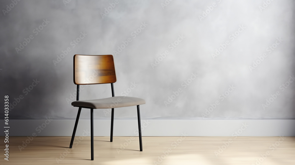 Generative AI Chairs in modern design arranged in front of the gradient