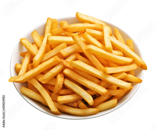 french fries isolated on white background