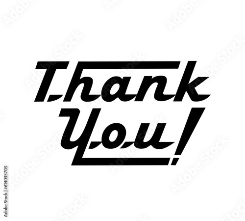 'Thank You'  hand lettering vector design for professional use