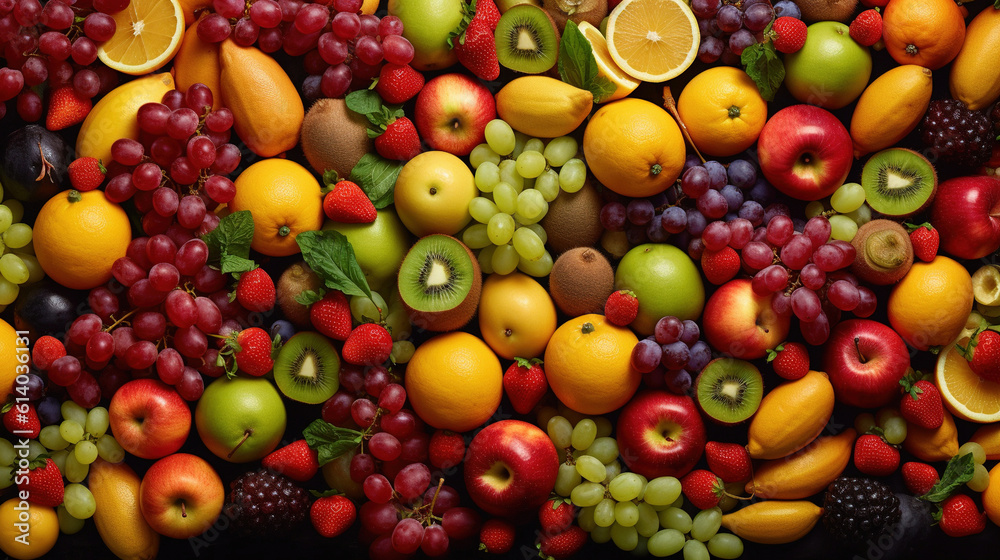 A lot of fruits for background or wallpaper A lot of fruits for background or wallpaper
