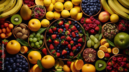 A lot of fruits for background or wallpaper