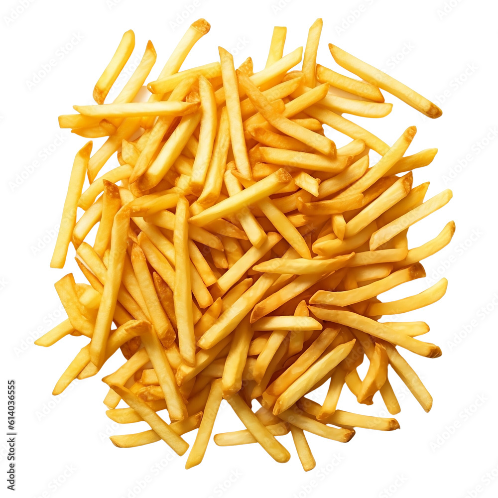 french fries isolated on white background french fries isolated on white background