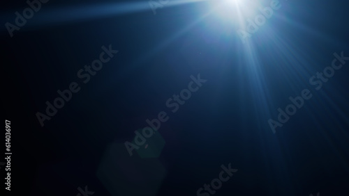 Obraz na plátně Beams with bright spot in center and chromatic aberration