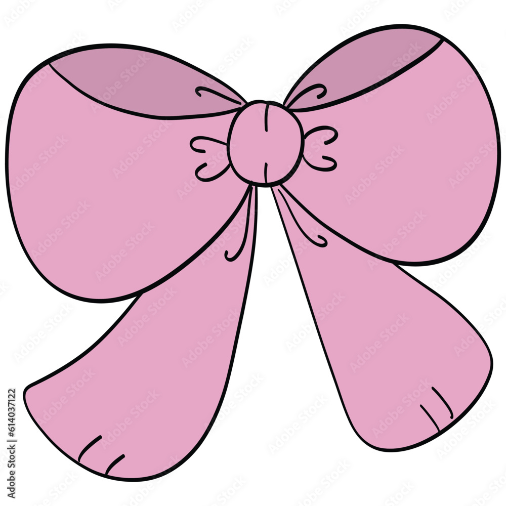 Bow beautiful pastel illustration. Hand drawing. Holiday design for decoration. Bow beautiful pastel illustration. Hand drawing. Holiday design for decoration.