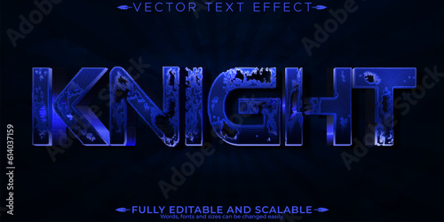 Knight text effect, editable army and power text style