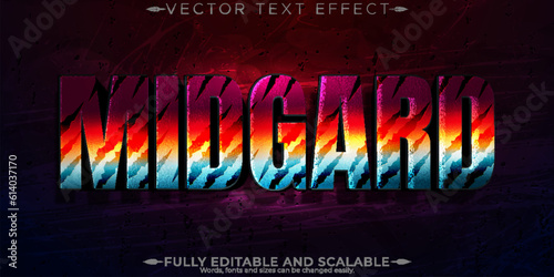 Viking text effect, editable nordiv and scandinavian text style