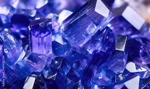 close up of Tanzanite mineral  Gemstones from Africa