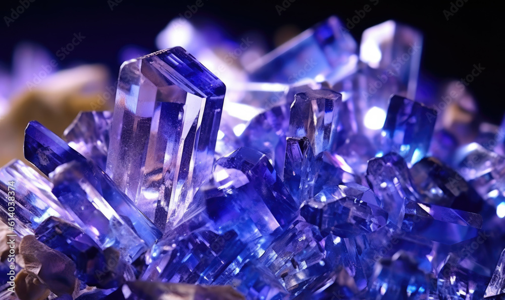 close up of Tanzanite mineral, Gemstones from Africa