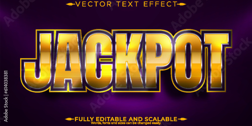 Editable text effect casino, 3d slot and vegas font style