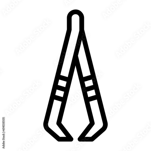 tweezers line icon