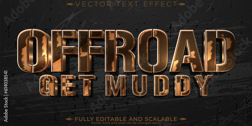 Offroad text effect, editable adventure and rally text style