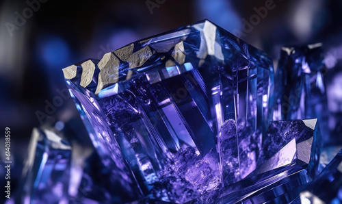 close up of Tanzanite mineral  Gemstones from Africa