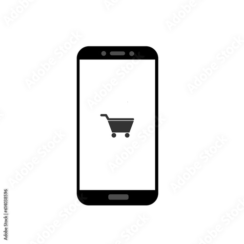 illustration phone isolated on white background for shopping online concept 