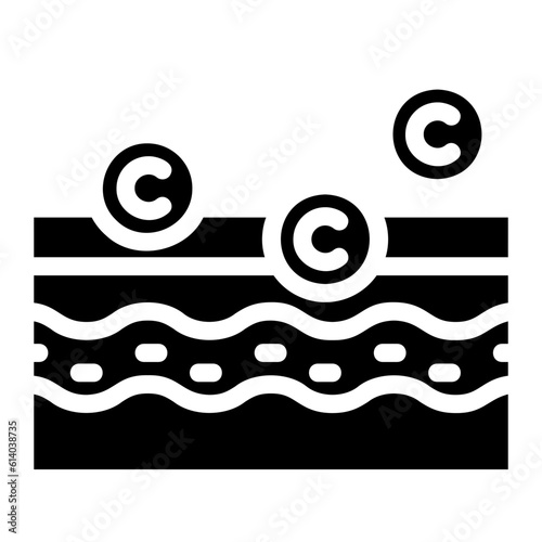 collagen glyph icon