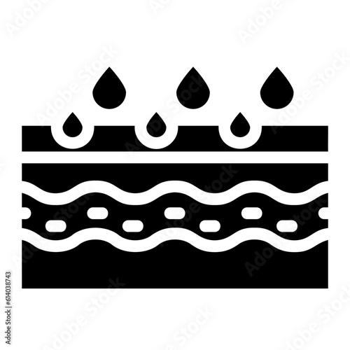moisturizing glyph icon