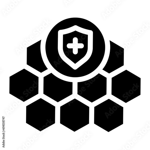 skin cell glyph icon