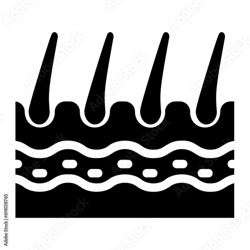 healthy hair glyph icon