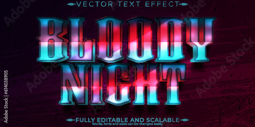 Halloween scary text effect, editable horror and nightmare text style