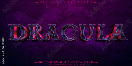 Vampire blood text effect, editable red and horror text style
