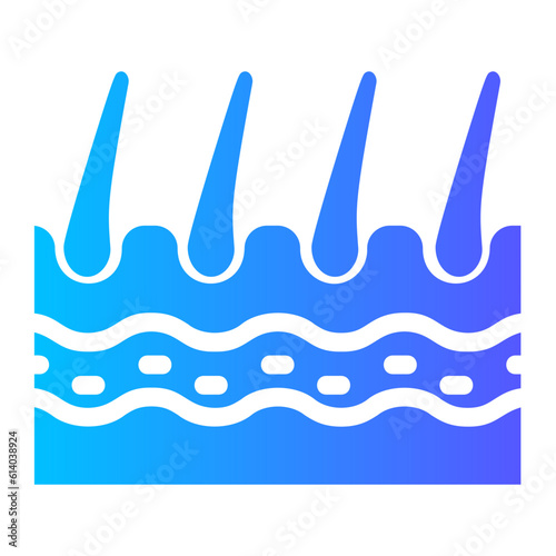 healthy hair gradient icon