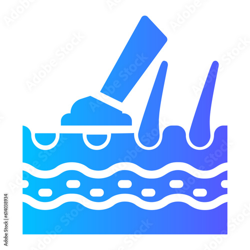 shaving gradient icon
