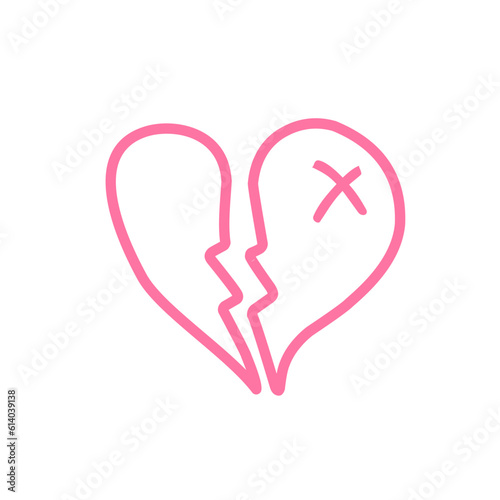 Broken heart icon 