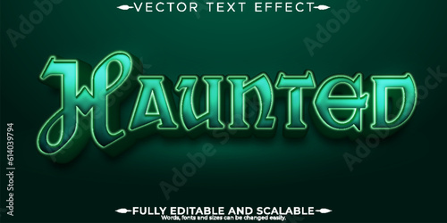 Haunted editable text effect, dead and scary text style
