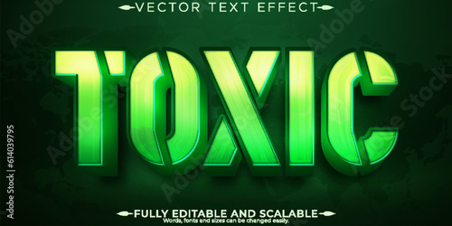 Toxic text effect, editable virus and chemical text style