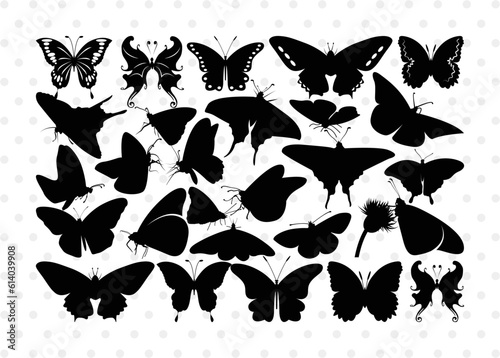 Butterfly Silhouette, Butterfly SVG, Bloodworm Svg, Dragonfly Svg, Butterfly Wings Svg, Butterfly Bundle, SB00233