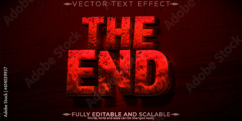 Horror text effect, editable night and scary text style