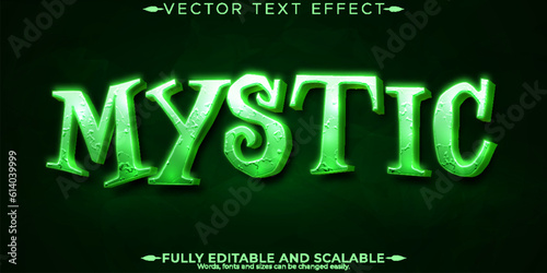 Horror text effect, editable vintage and mystic text style