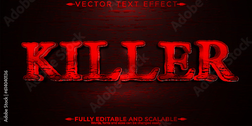 Horror text effect, editable night and scary text style