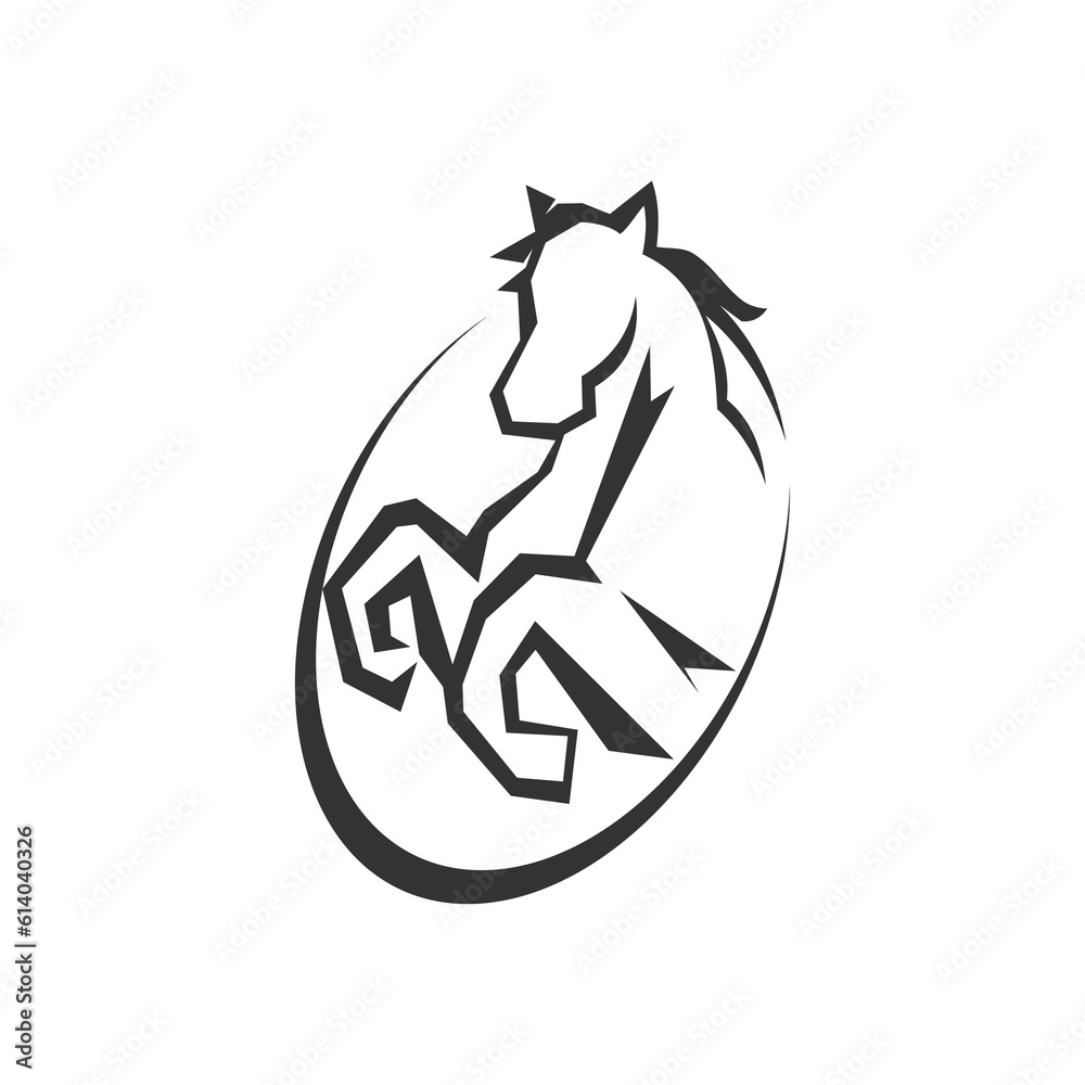 horse logo template. Icon Illustration Brand Identity. Isolated and flat illustration. Vector graphic horse logo template. Icon Illustration Brand Identity. Isolated and flat illustration. Vector graphic