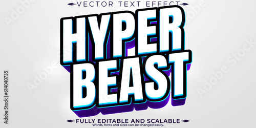 Sticker text effect, editable cool modern font style