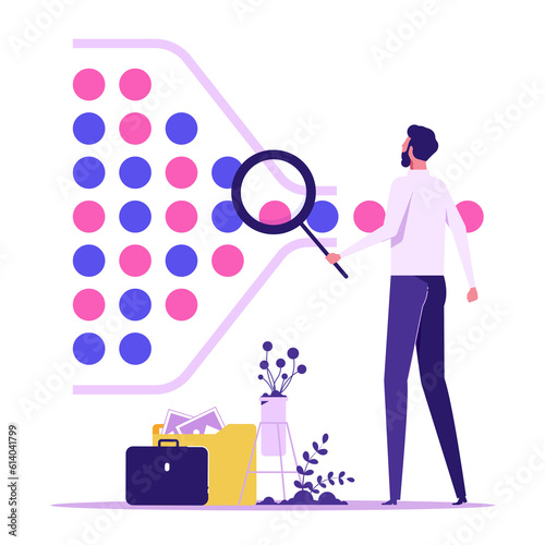 Bottleneck make business run slow, struggle workflow or busy point make project delay, trouble flow, bottleneck analysis, bottlenecking control, workflow improvement concept