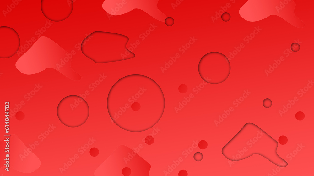 Modern red futuristic geometric background. Futuristic hi-technology concept. Horizontal banner template. Suit for cover, banner, brochure, corporate, poster, presentation, website