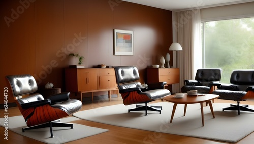Mid-century Modern Living room   ai-generated © Andre