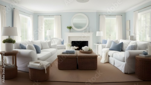 Coastal Living room | ai-generated