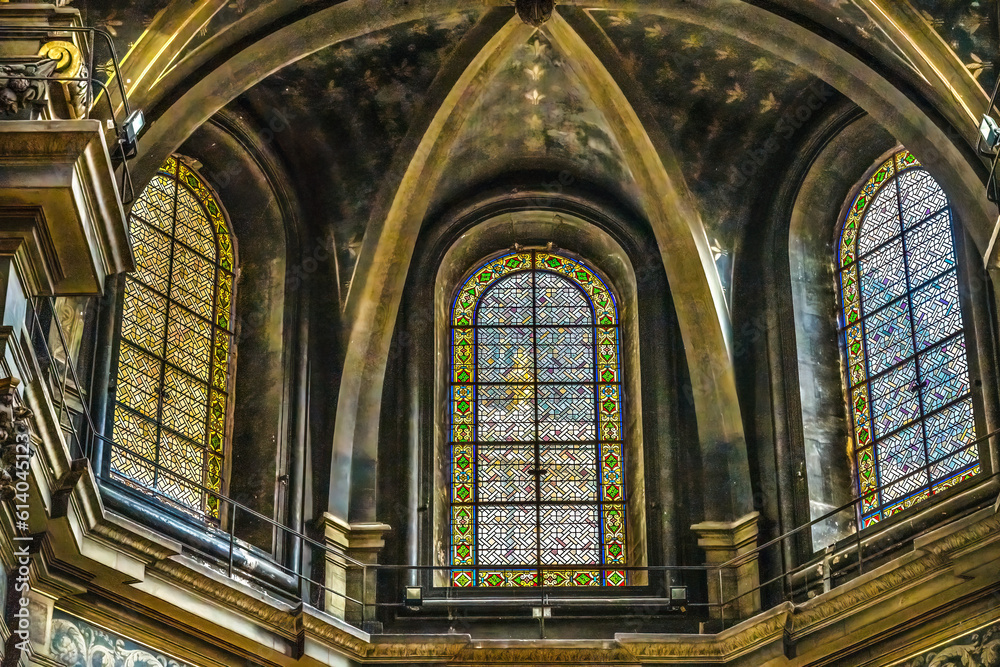 Stained Glass Hospital Hotel -Dieu Chapel Basilica Lyon France