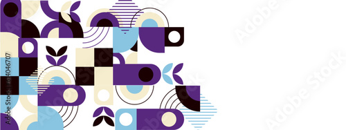 Vector flat geometric background mosaic colorful colorful