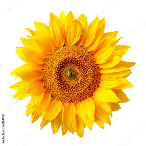Sunflower isolated on background with Generative AI