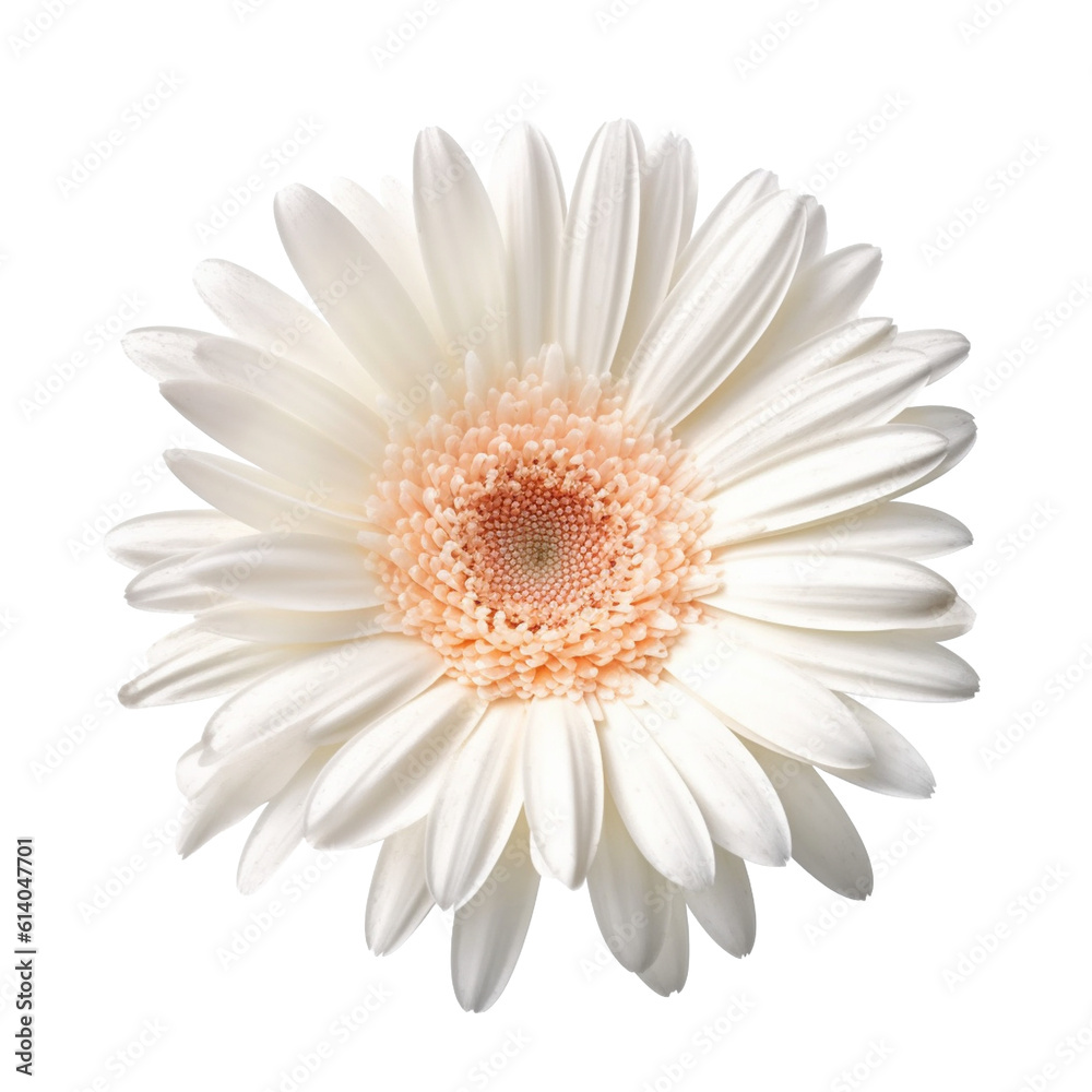 Fototapeta premium Gerbera Daisy flower isolated on background with Generative AI