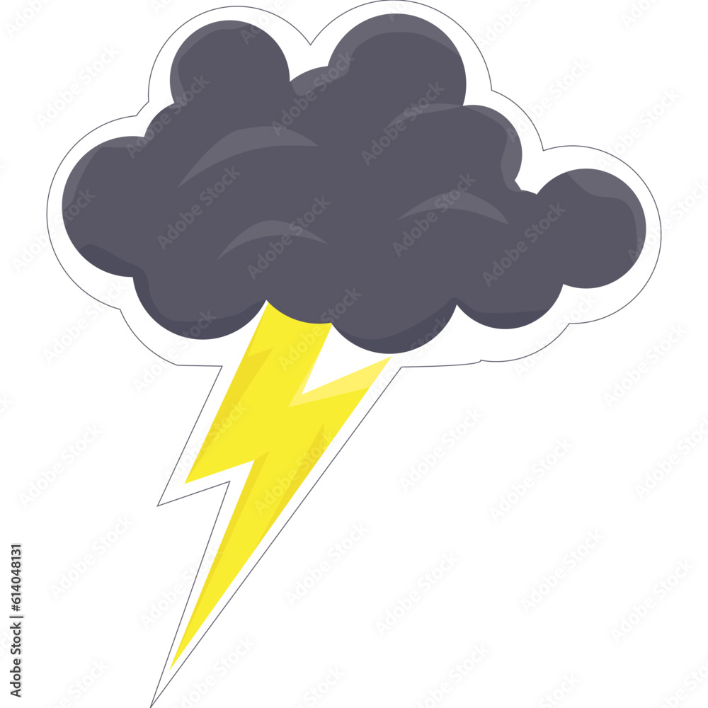 Set of weather sticker cartoon character Set of weather sticker cartoon character